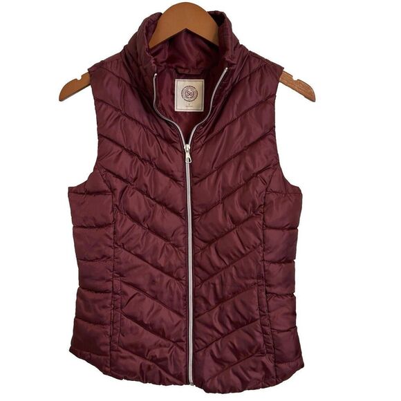 So Burgundy Vest Size S, SKU: 141-2451 - Picture 1 of 6